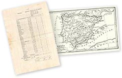 Listado del número de diputados que corresponde a cada uno de los reinos y provincias de España con relación al censo de población. Año 1810. CONSEJOS, 11995, EXP. 24