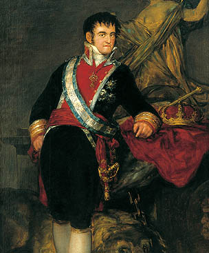Fernando VII (1814). Francisco de Goya y Lucientes. Museo de Bellas Artes de Santander, Santander