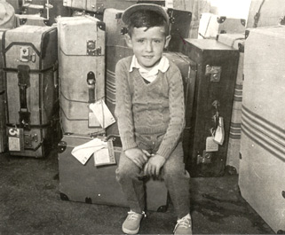 Archive image, child with suitcases