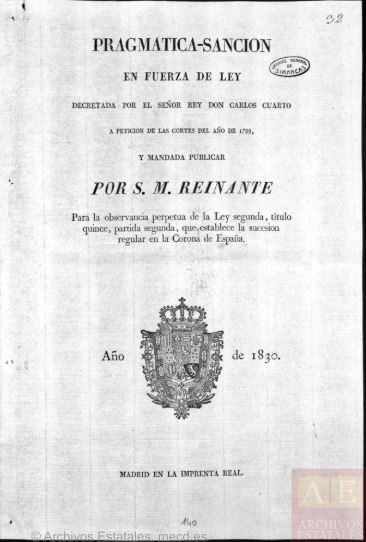 Pragmática Sancion 1830